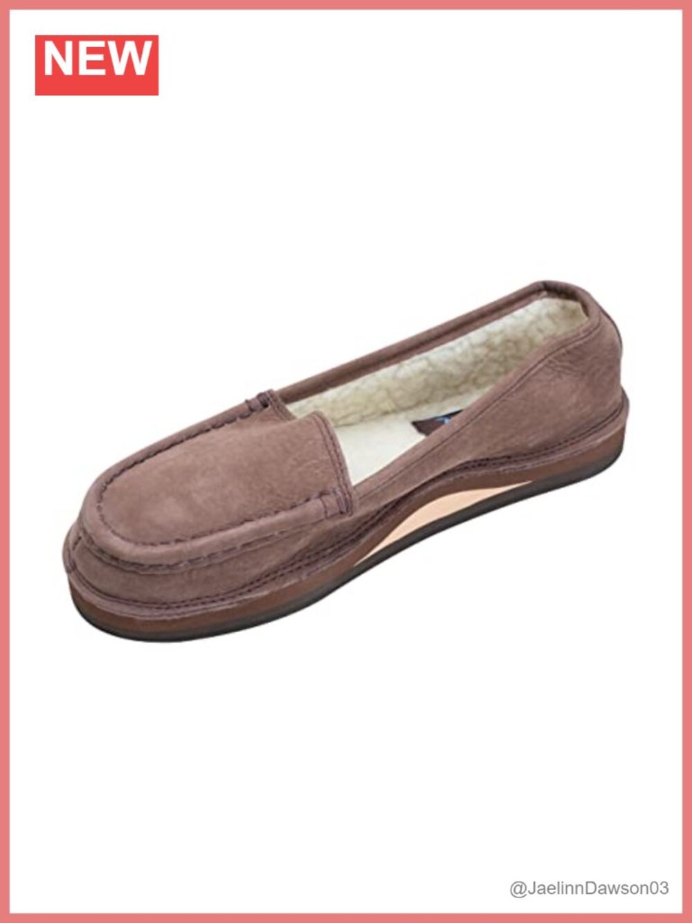 Fleece Lined Leather Slip-On Loafers with Arch Support, Non-Slip
